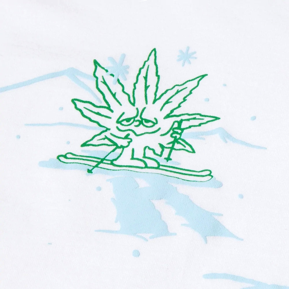 HUF GREEN BUDDY WINTER THINGS L/S TEE-WHITE