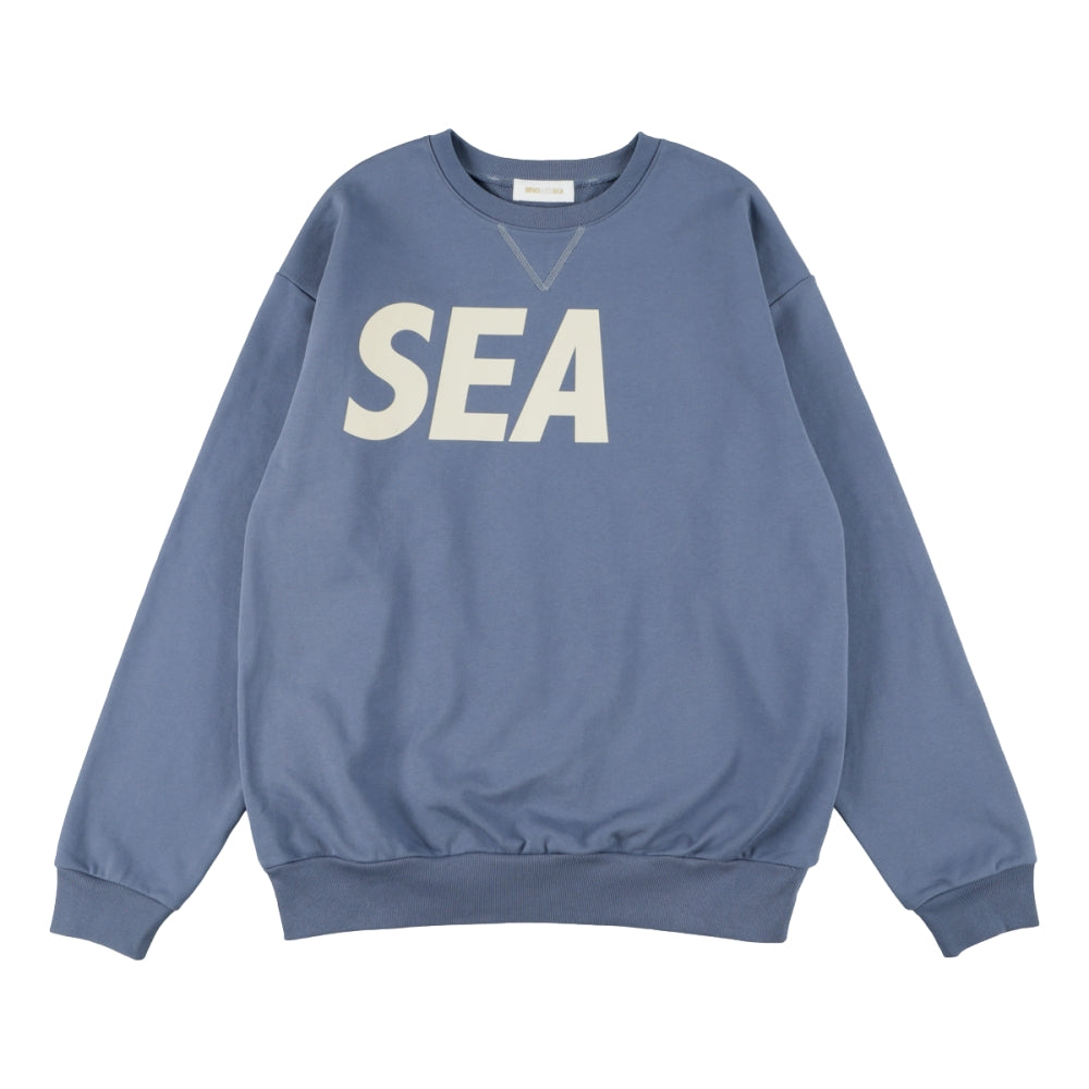 WIND AND SEA BIG SEA CREWNECK-B.BLUE CREAM - Popcorn Store 