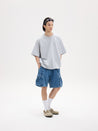 NINE POINT NINE ELEMENT 3D POCKET SHORTS-DENIM