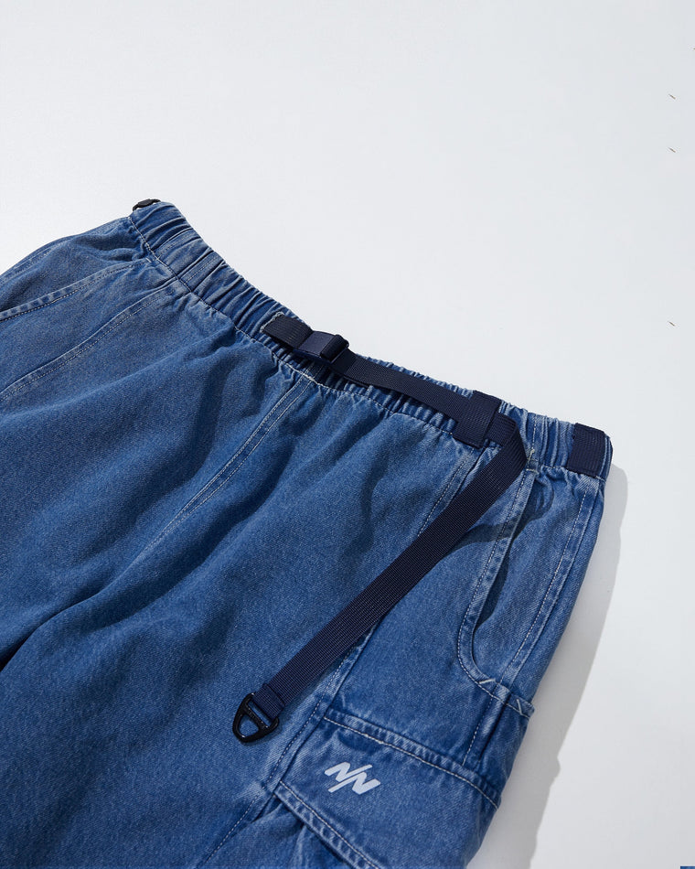 NINE POINT NINE ELEMENT 3D POCKET SHORTS-DENIM