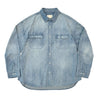MADNESS 1940S CHAMBRAY WORKSHIRT-BLUE