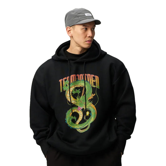 TEAMJOINED DRAGONBALL Z DRAGON OVERSIZED HOODIE-BLACK