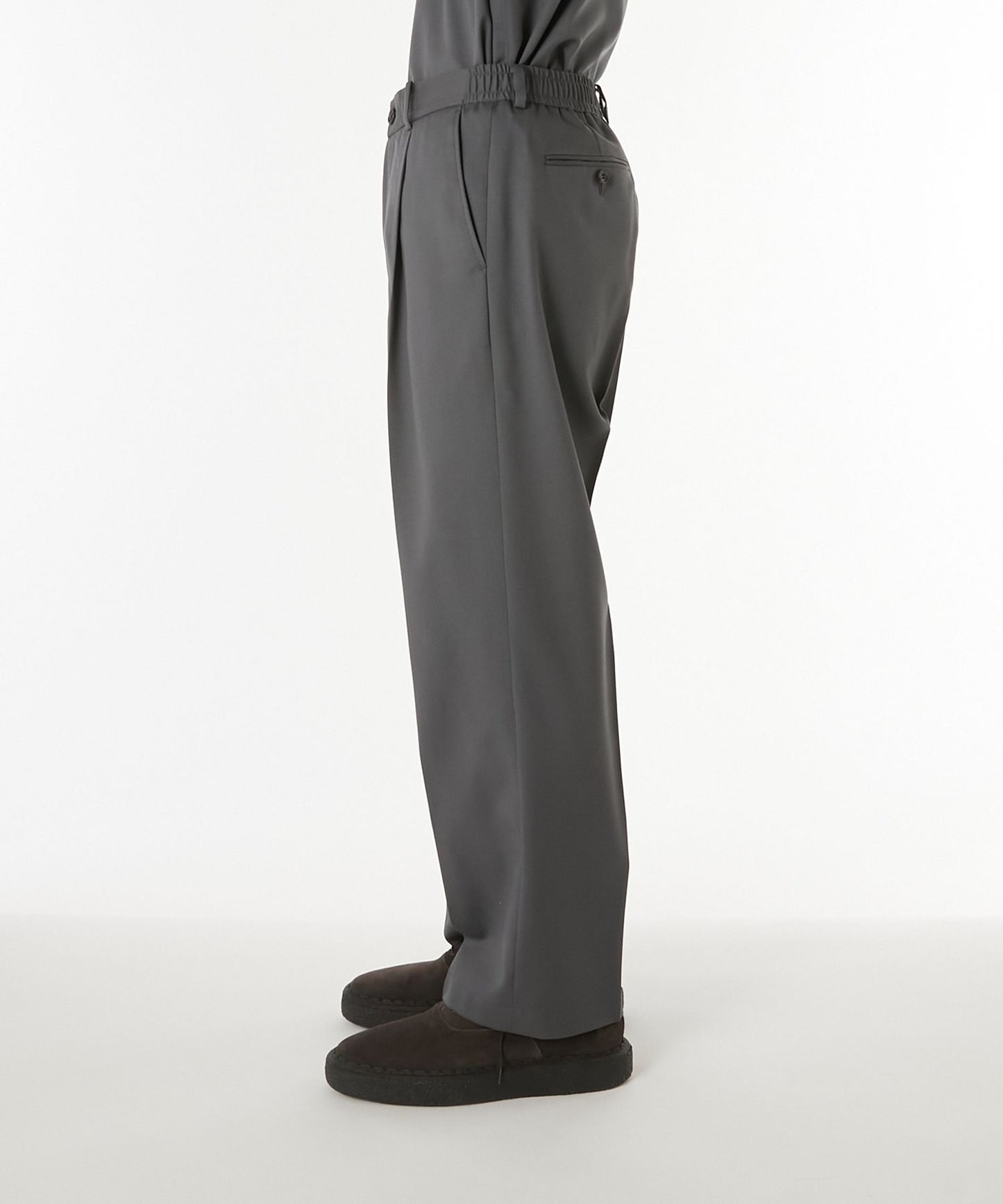 N.HOOLYWOOD 1TUCK PANTS-CHARCOAL