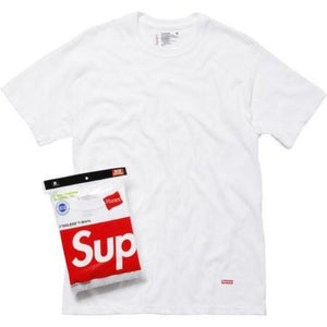 SUPREME HANES® TAGLESS TEES (3 PACK)-WHITE