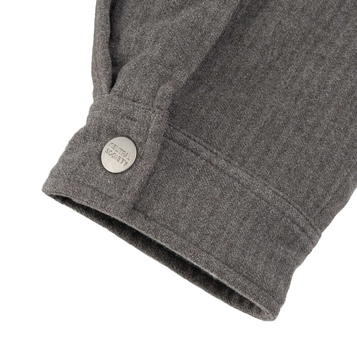 NEUTRAL SOCIETY WOOL TOUCH PADDING FLIGHT JACKET-GREY