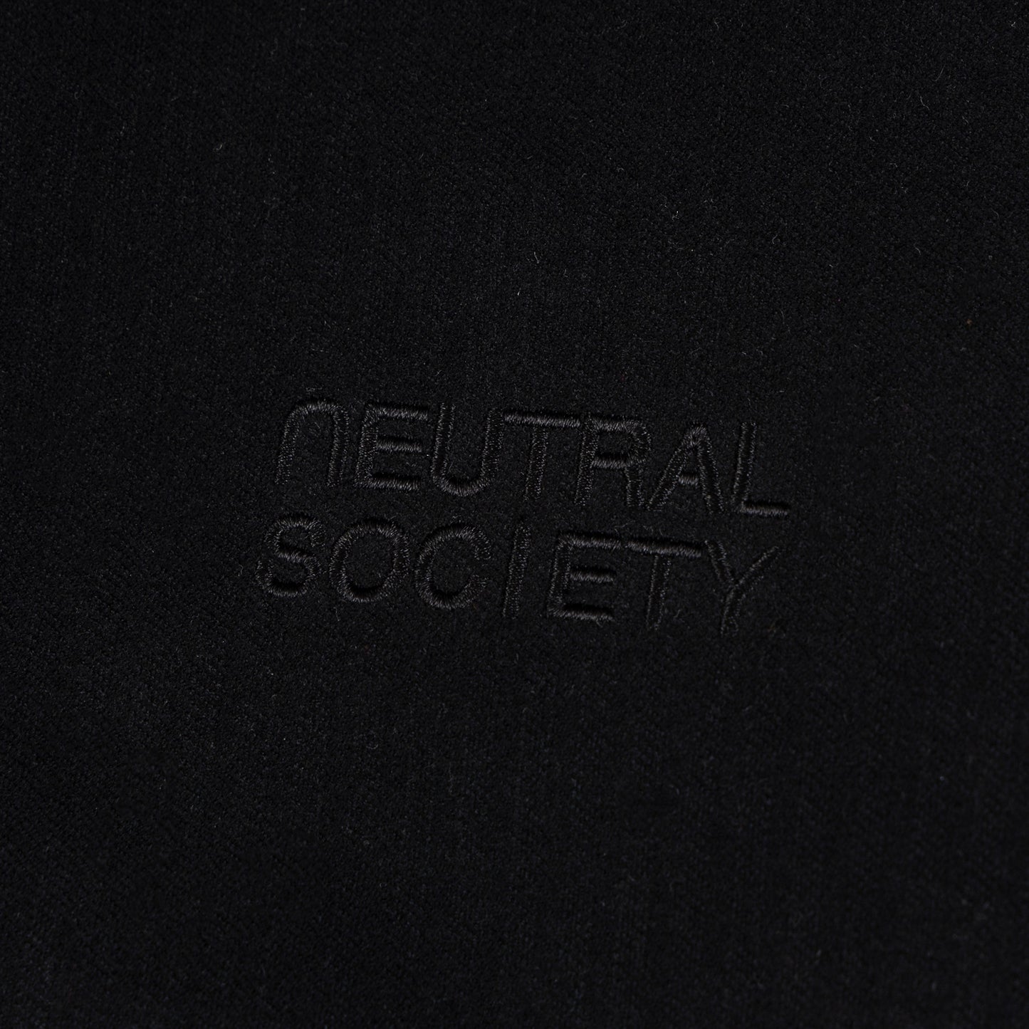 NEUTRAL SOCIETY WOOL TOUCH PADDING FLIGHT JACKET-BLACK