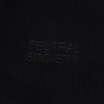NEUTRAL SOCIETY WOOL TOUCH PADDING FLIGHT JACKET-BLACK