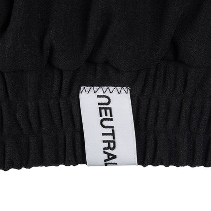 NEUTRAL SOCIETY WOOL TOUCH PADDING FLIGHT JACKET-BLACK