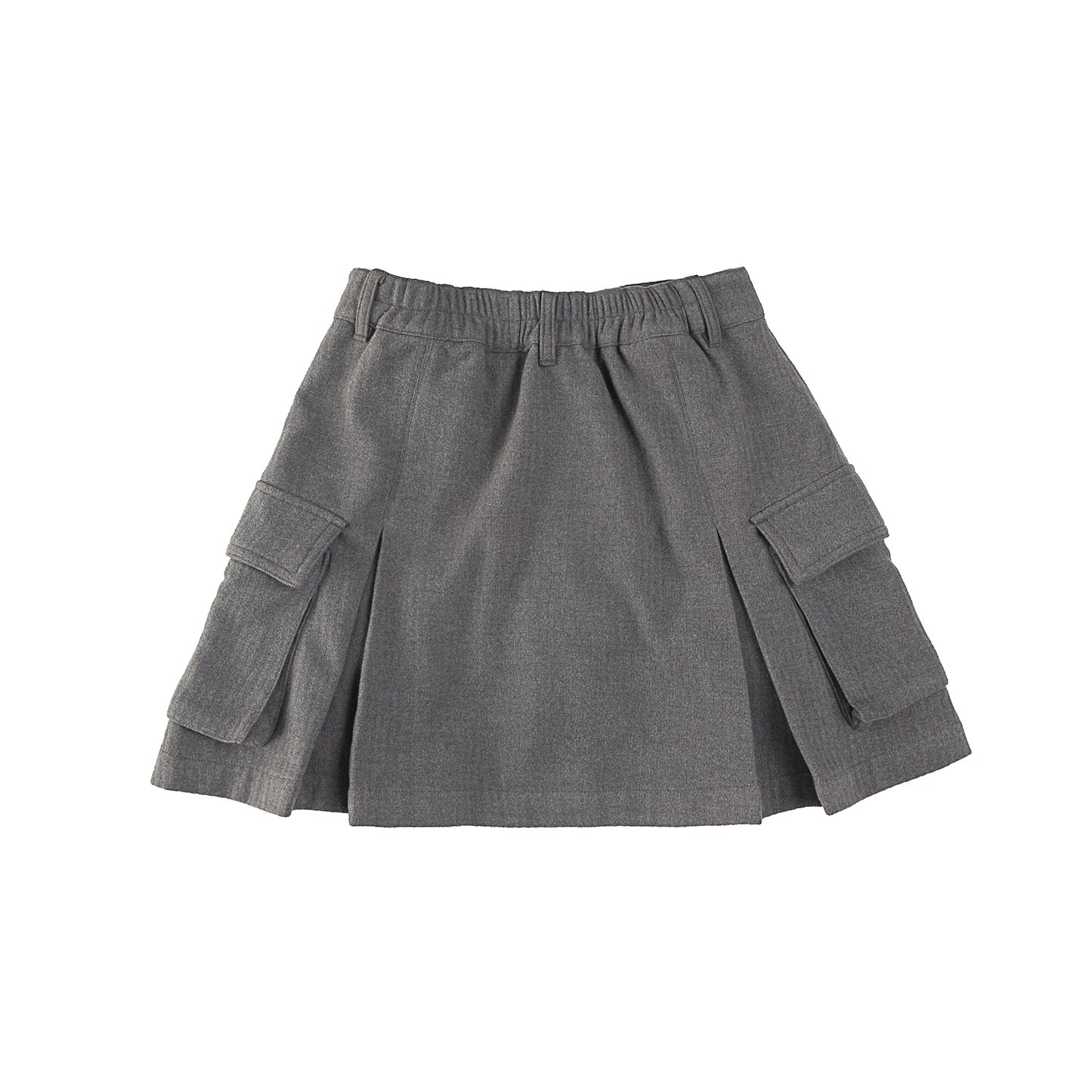 NEUTRAL SOCIETY WOOL TOUCH CARGO SKIRT-GREY