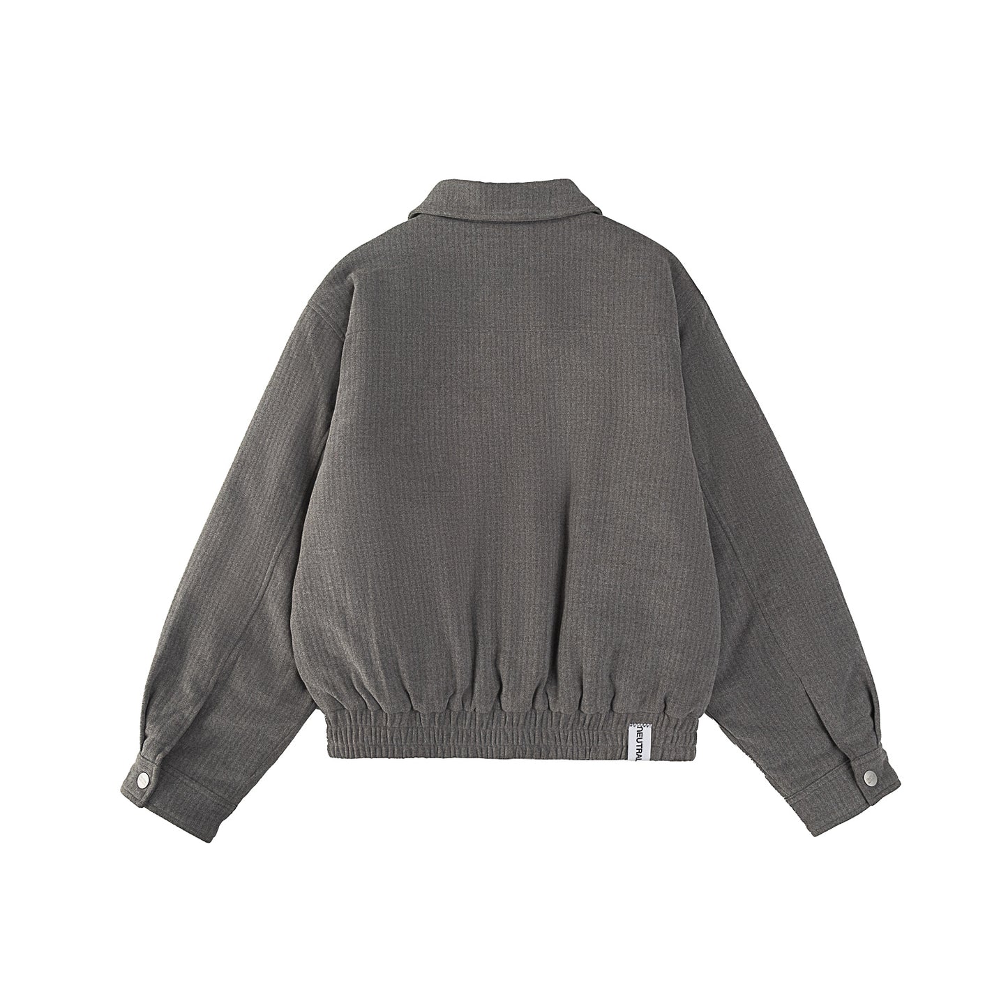 NEUTRAL SOCIETY WOOL TOUCH PADDING FLIGHT JACKET-GREY