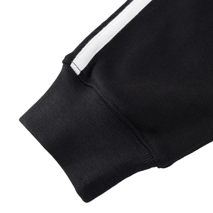 NEUTRAL SOCIETY ZIPPER POLO SWEATSHIRT-BLACK