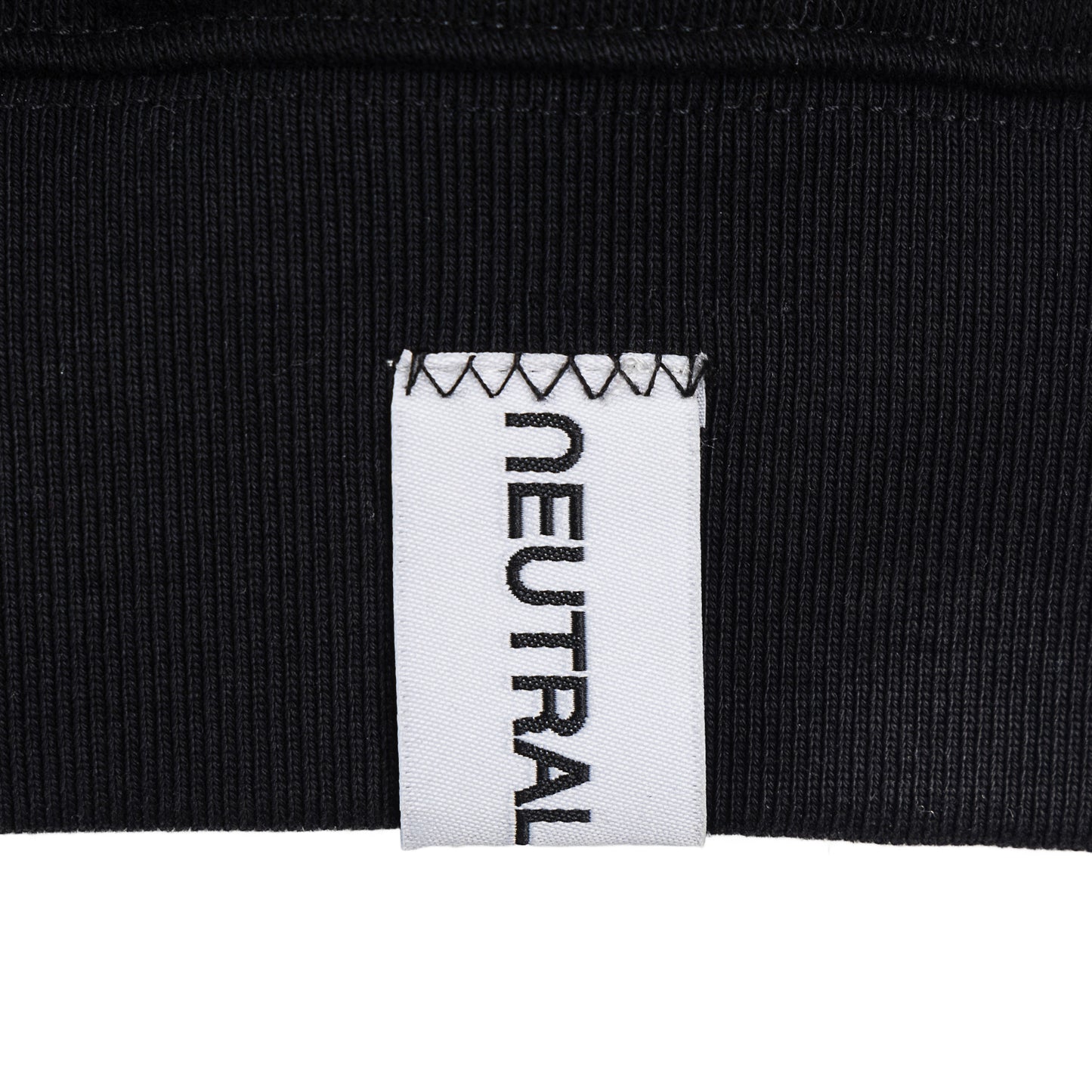 NEUTRAL SOCIETY ZIPPER POLO SWEATSHIRT-BLACK