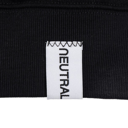NEUTRAL SOCIETY ZIPPER POLO SWEATSHIRT-BLACK