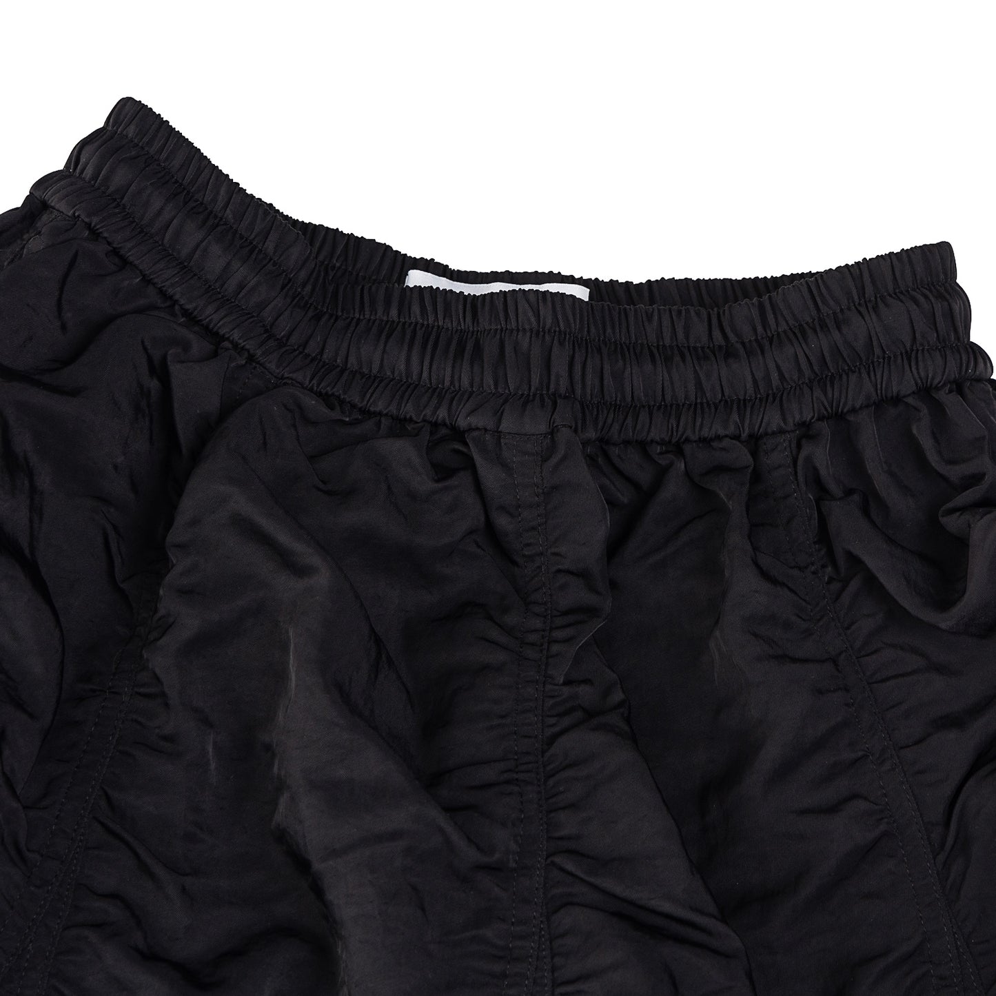 NEUTRAL SOCIETY PUCKERING BALLOON SKIRT-BLACK
