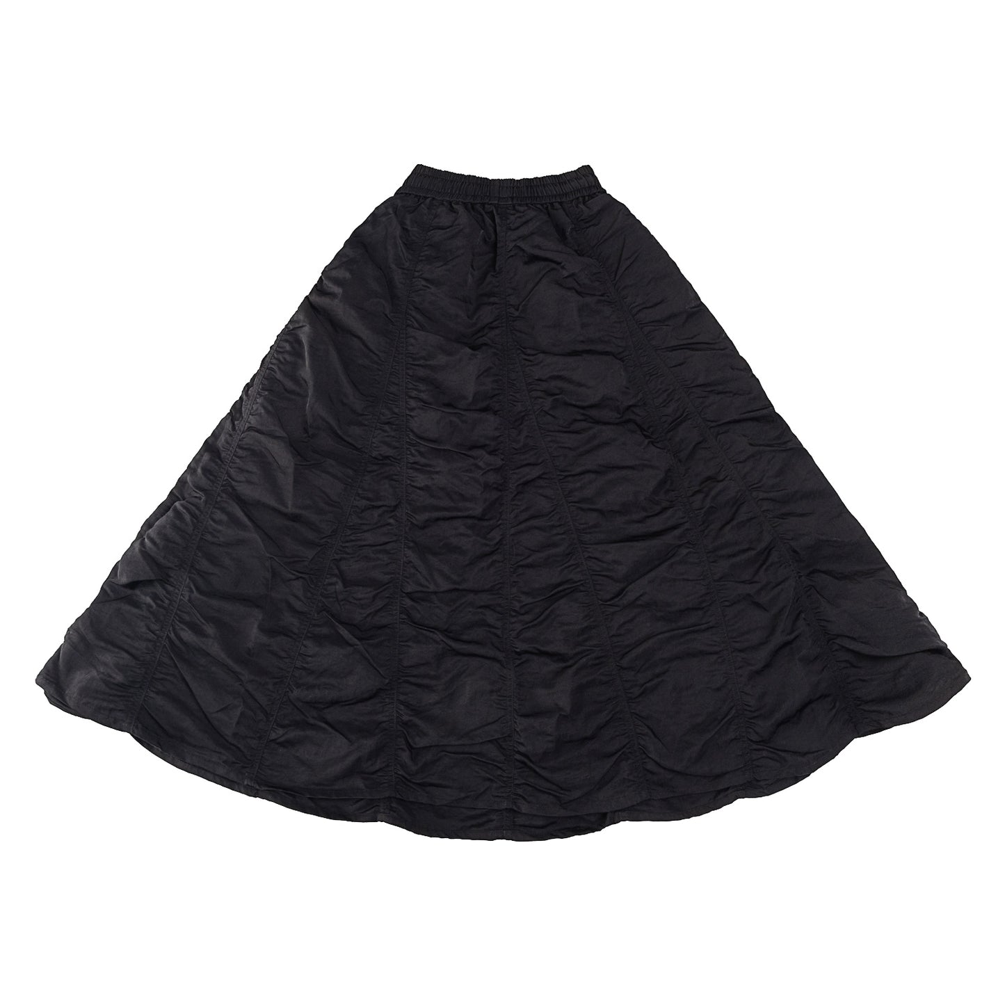 NEUTRAL SOCIETY PUCKERING BALLOON SKIRT-BLACK