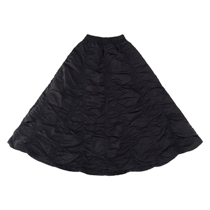 NEUTRAL SOCIETY PUCKERING BALLOON SKIRT-BLACK