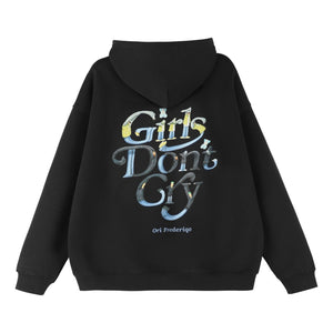 ORI FREDERIQO WASHED ZIP UP HOODED SWEATSHIRT-BLACK