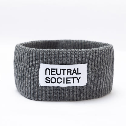 NEUTRAL SOCIETY NEUTRAL SOCIETY KNIITED HEAD BAND-GREY