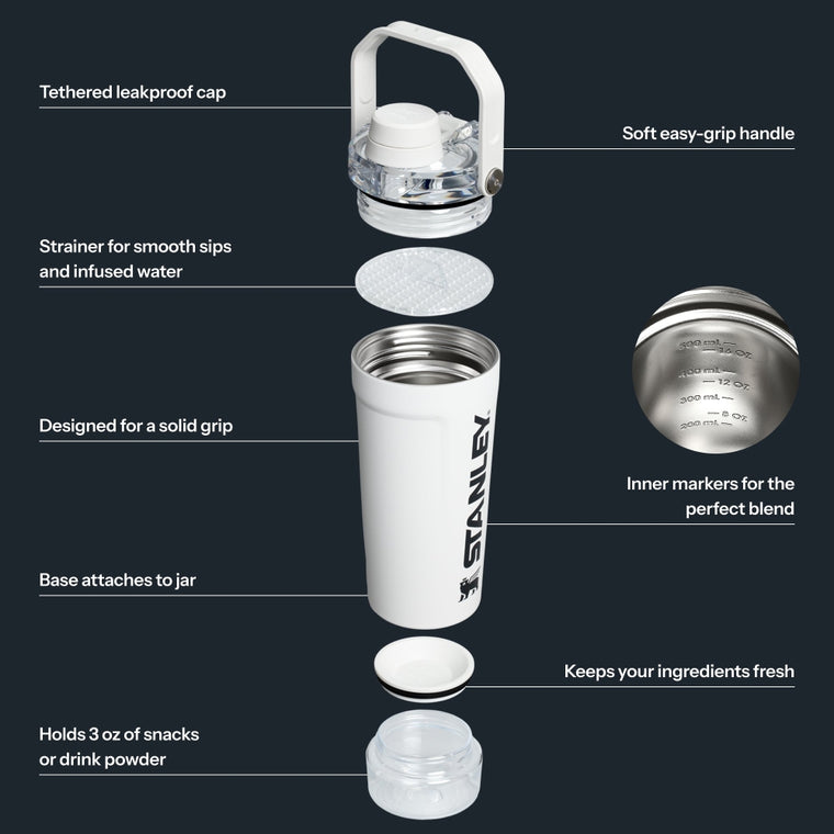 STANLEY 20OZ/0.59L ACTVT SHAKER TUMBLER-CHALK