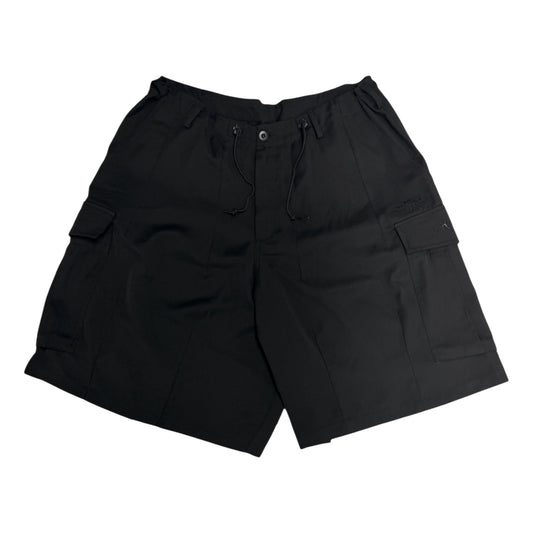 2ND CLOSET "PEACE LOVERS" EMB. CARGO SHORTS-BLACK