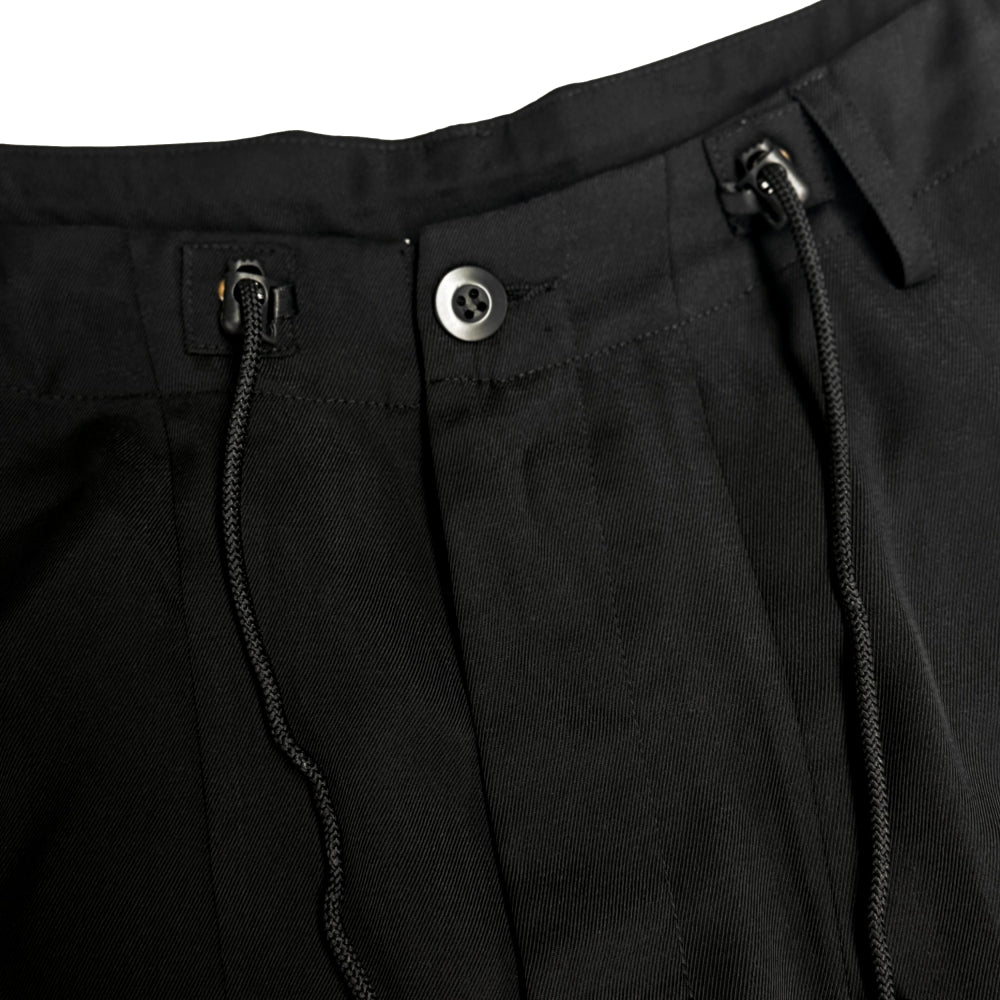 2ND CLOSET "PEACE LOVERS" EMB. CARGO SHORTS-BLACK