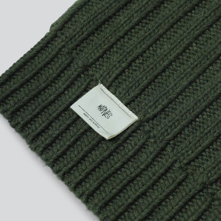 MADNESS RIBBED CREW KNIT SWEATER-GREEN