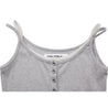 NEUTRAL SOCIETY 2 LAYERS BUTTON RIBBED TANK-HEATHER GREY