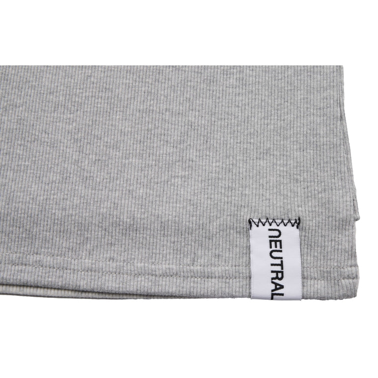 NEUTRAL SOCIETY 2 LAYERS BUTTON RIBBED TANK-HEATHER GREY