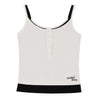 NEUTRAL SOCIETY 2 LAYERS BUTTON RIBBED TANK-WHITE