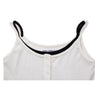 NEUTRAL SOCIETY 2 LAYERS BUTTON RIBBED TANK-WHITE