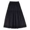 A[S]USL 2 LAYERS RUFFLES SKIRT-BLACK