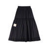 A[S]USL 2 LAYERS RUFFLES SKIRT-BLACK