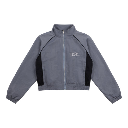 NEUTRAL SOCIETY 2 TONE TRACK JACKET-DARK GREY