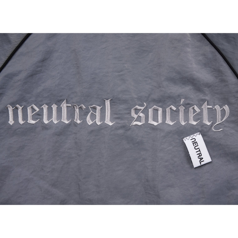 NEUTRAL SOCIETY 2 TONE TRACK JACKET-DARK GREY