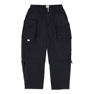 A[S]USL 2 WAYS DETACHABLE MULTI POCKETS PANTS-BLACK