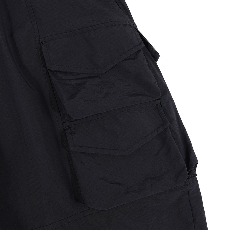 A[S]USL 2 WAYS DETACHABLE MULTI POCKETS PANTS-BLACK