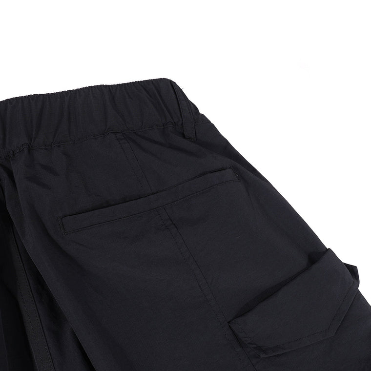 A[S]USL 2 WAYS DETACHABLE MULTI POCKETS PANTS-BLACK