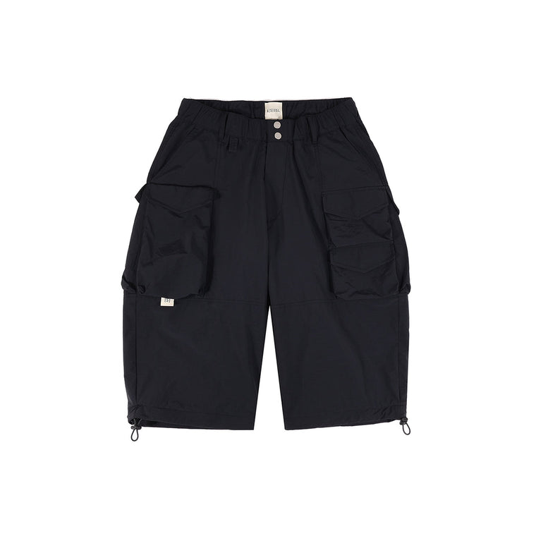A[S]USL 2 WAYS DETACHABLE MULTI POCKETS PANTS-BLACK
