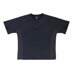 IP-AXIS 3D EMBROIDERED BREATHABLE TAILORED T-SHIRT-BLACK