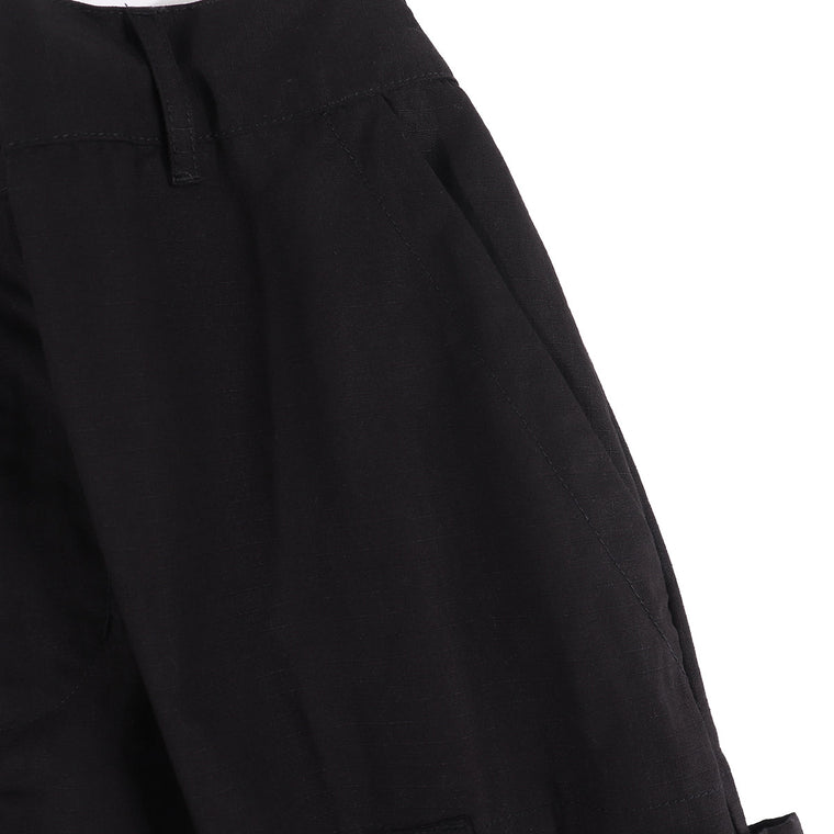 A[S]USL 3D POCKETS RIBSTOP SHORTS-BLACK