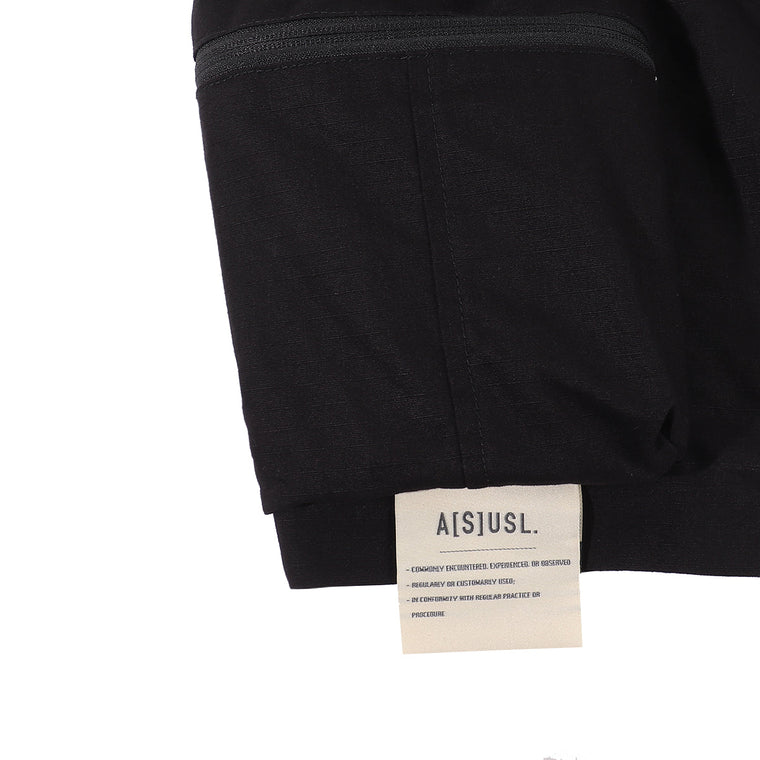 A[S]USL 3D POCKETS RIBSTOP SHORTS-BLACK