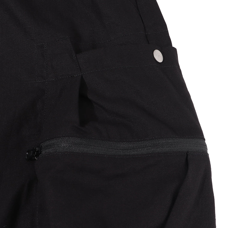 A[S]USL 3D POCKETS RIBSTOP SHORTS-BLACK