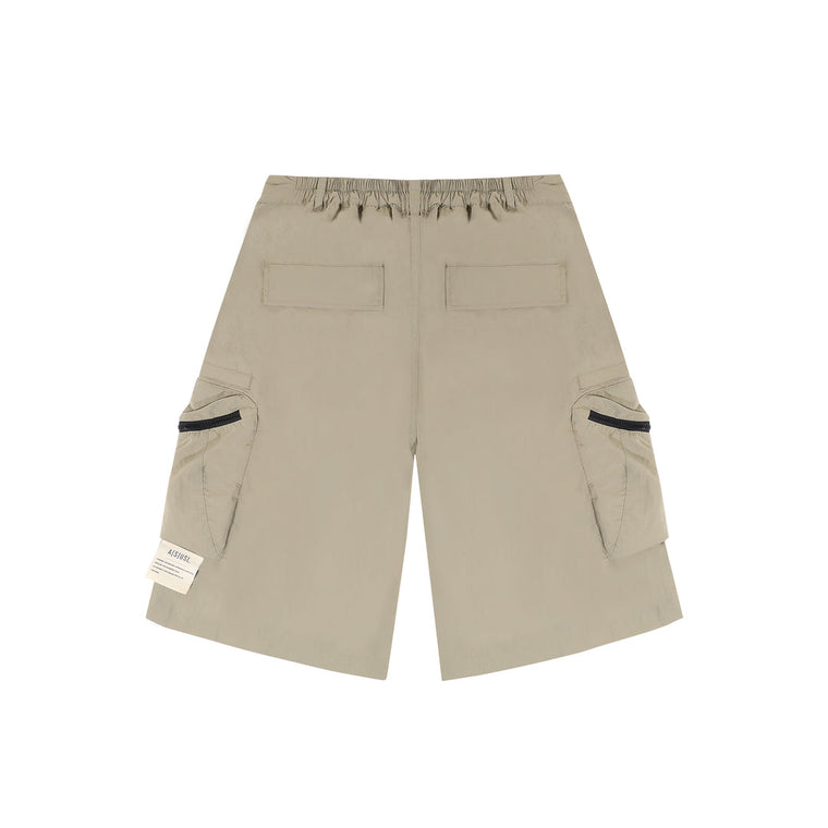 A[S]USL 3D POCKETS WIDE SHORTS-BEIGE