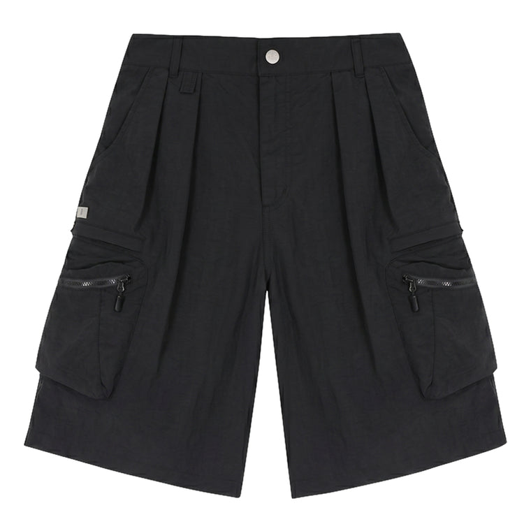 A[S]USL 3D POCKETS WIDE SHORTS-BLACK