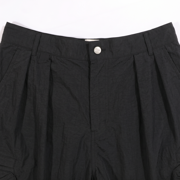 A[S]USL 3D POCKETS WIDE SHORTS-BLACK