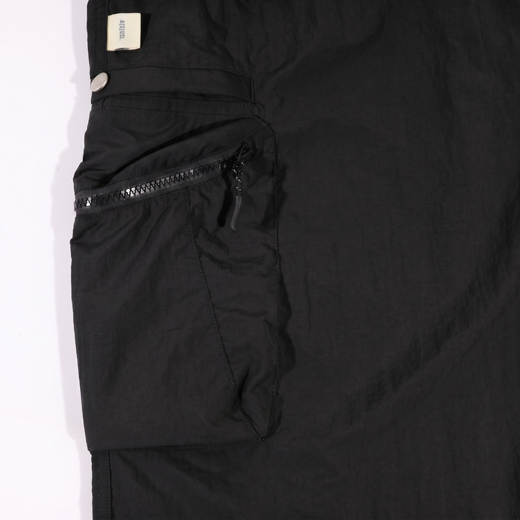 A[S]USL 3D POCKETS WIDE SHORTS-BLACK