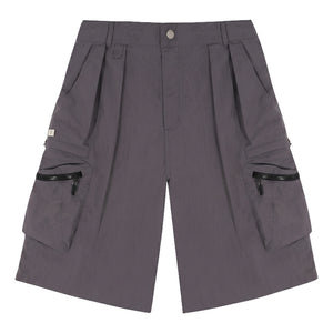 A[S]USL 3D POCKETS WIDE SHORTS-CHARCOAL