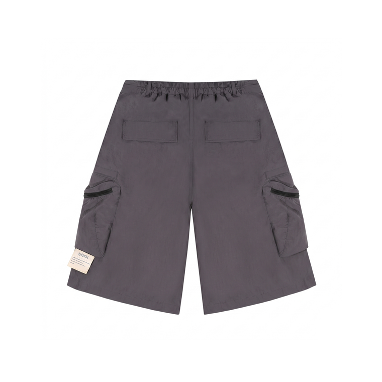 A[S]USL 3D POCKETS WIDE SHORTS-CHARCOAL