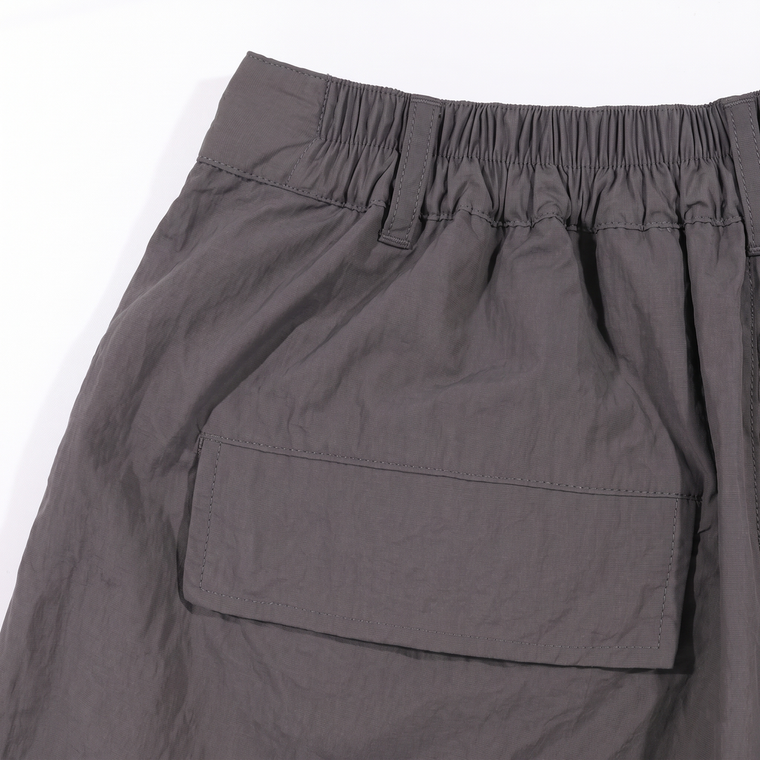 A[S]USL 3D POCKETS WIDE SHORTS-CHARCOAL