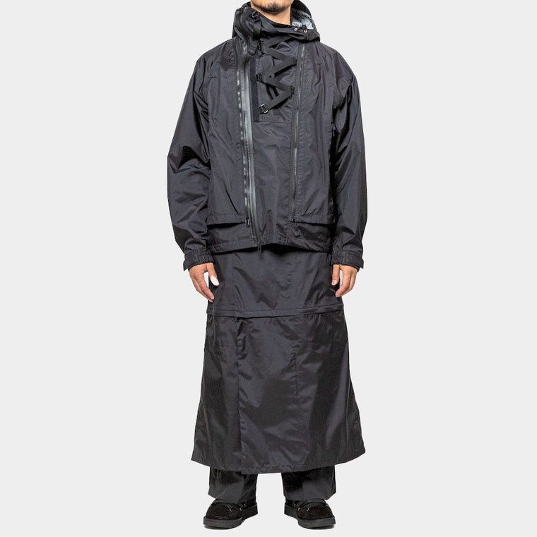 MEANSWHILE 3 LAYER WRAP SKIRT-BLACK